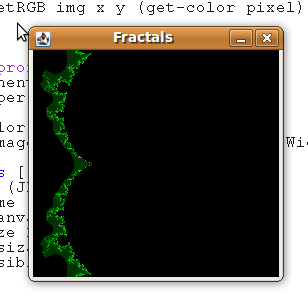 Mandlebrot set visualization in Clojure